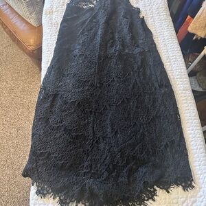 Free people Black Lace Dress